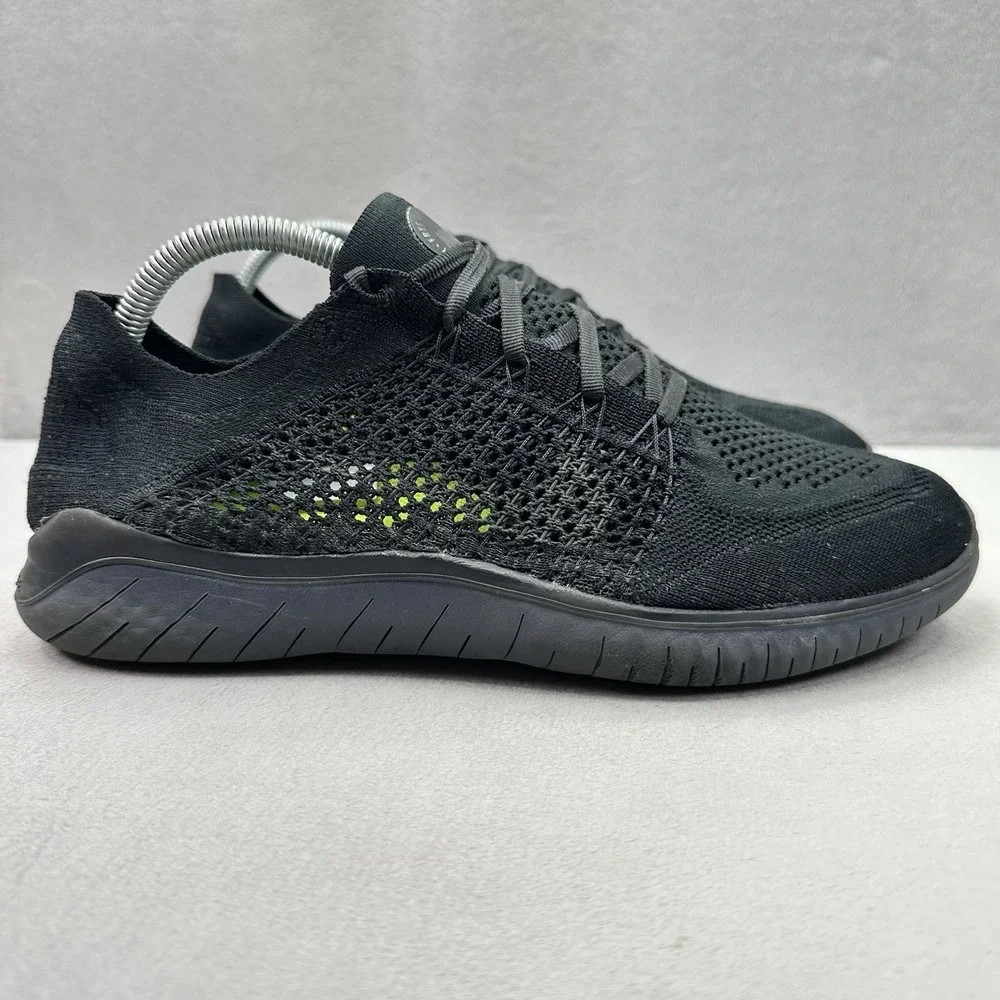 Nike Free RN Flyknit 2018 Womens Size 11 Shoes Black Anthracite Running Sneakers